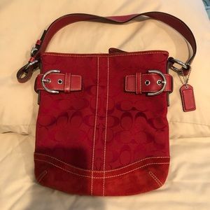 Red coach purse
